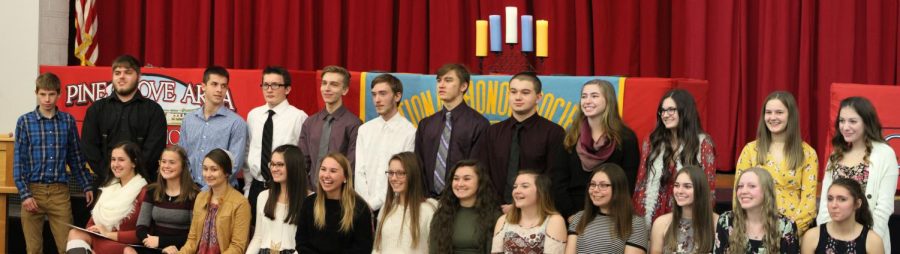 2018 new inductees to National Honor Society.