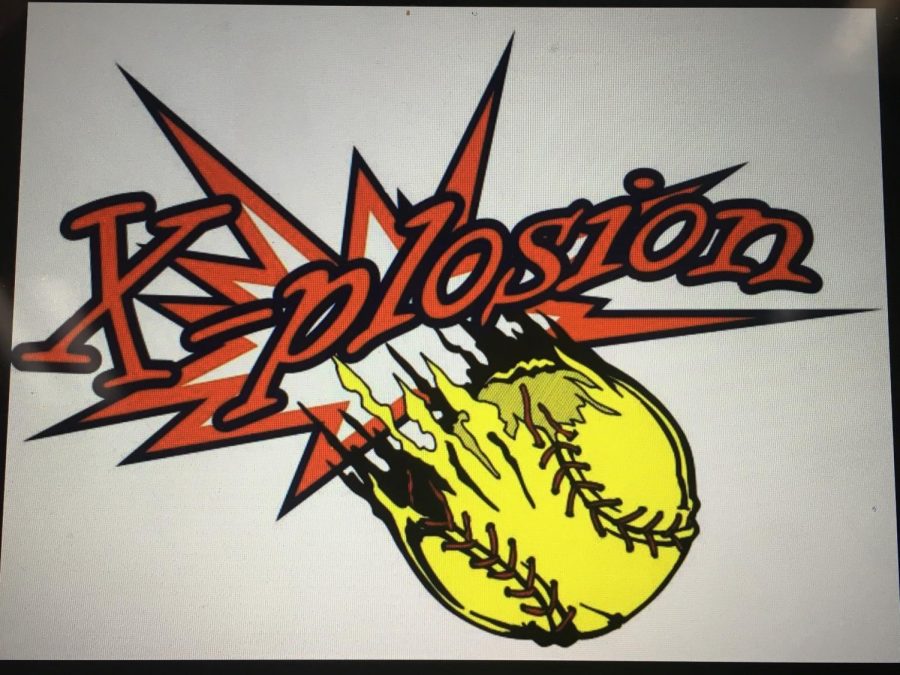 The X-Plosion softball logo.
