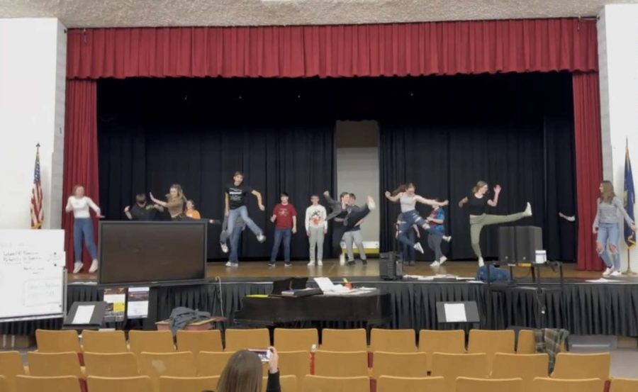 The musical cast during their second rehearsal of the year.