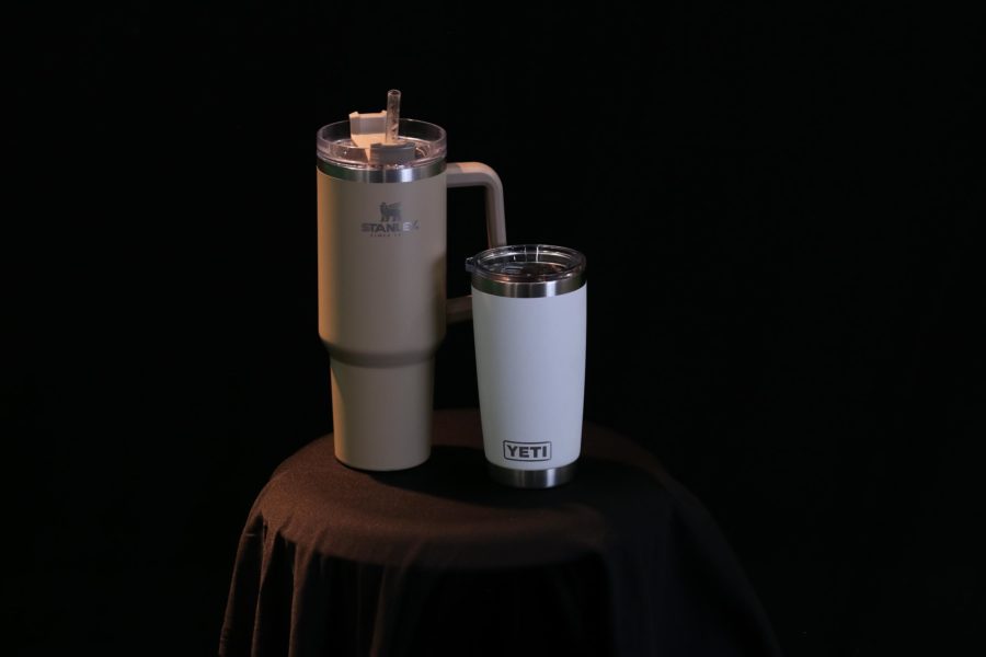 This image shows two well know cup/ tumblr companies that have been around for years. The Stanley Quencher H2.0 cup has became very popular and continues to sell out online. While Yeti cups come in all different sizes and hot and cold options.