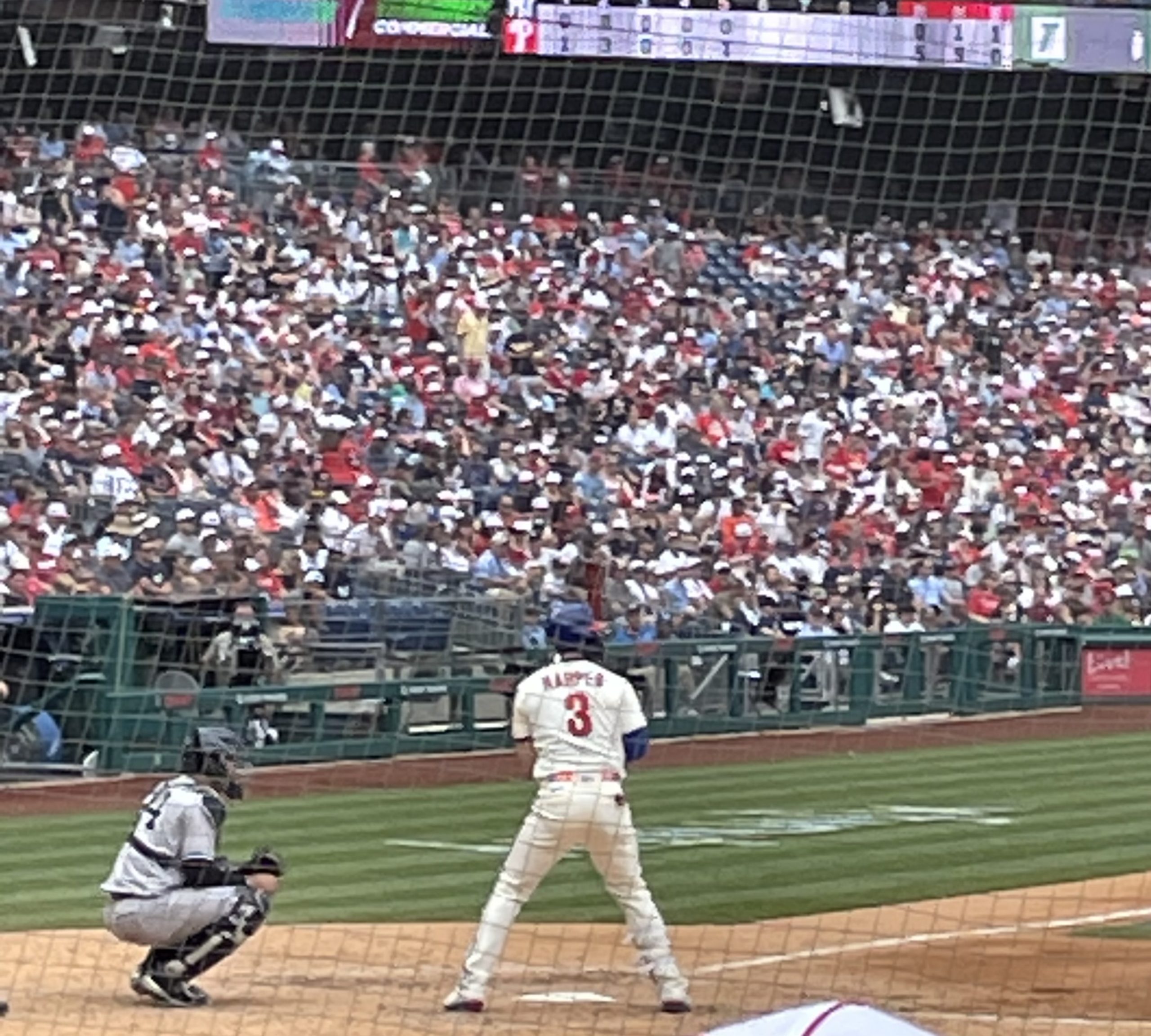 This is from 13 June, 2021. Bryce Harper at the time right fielder is up to bat. In. this game they played the New York Yankees. In this game they defeated the New York Yankees 7-0.